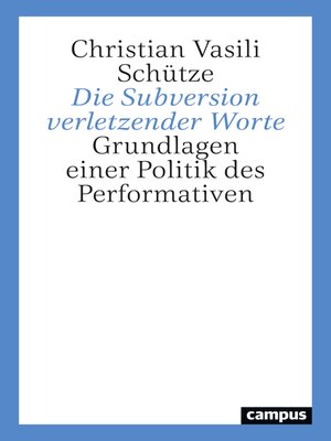 cover image of Die Subversion verletzender Worte